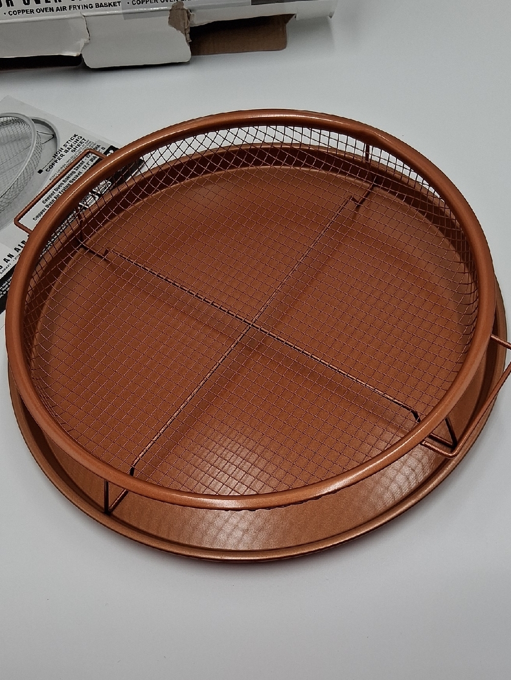 Copper Oven Air Fryer Baking Sheet Round - Picture 8 of 11